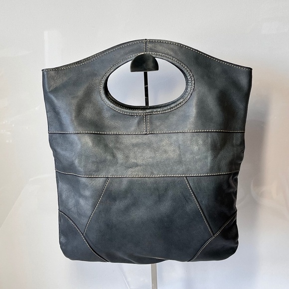 Eddie Bauer Handbags - Eddie Bauer Vintage Foldable Leather Clutch